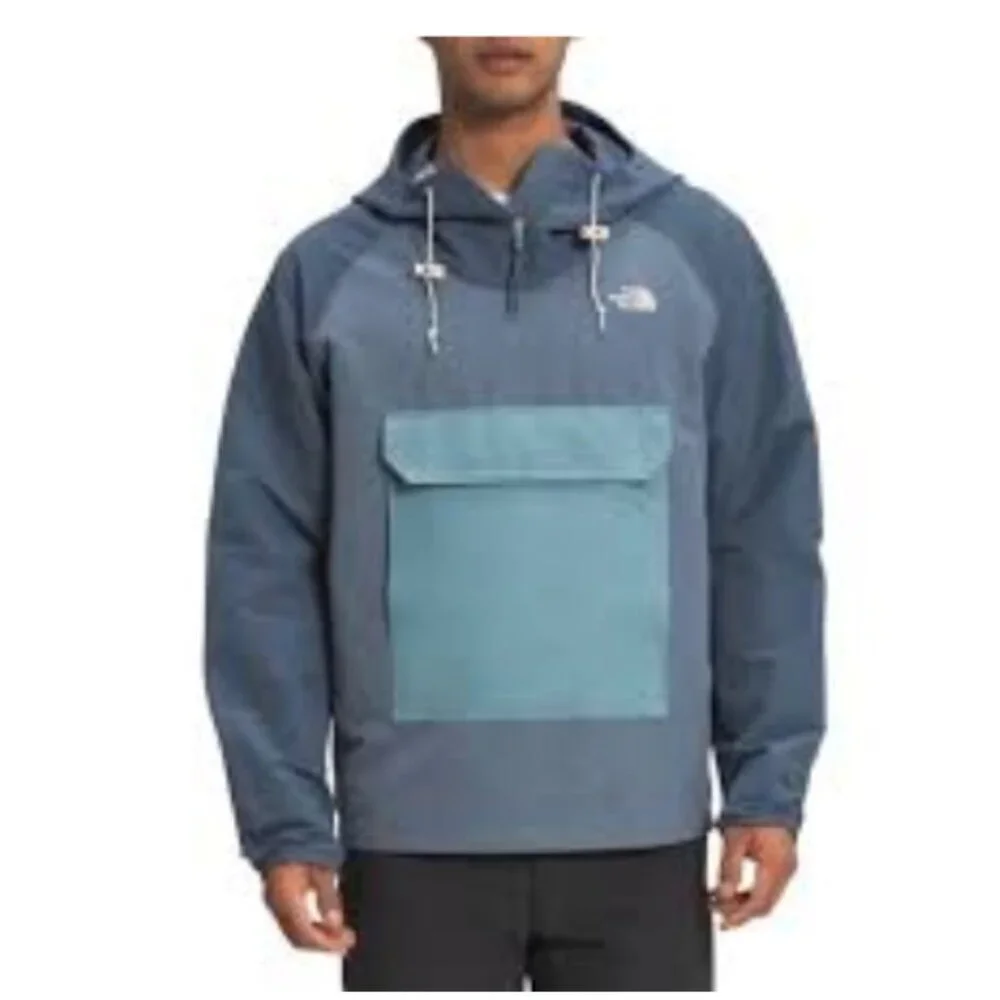 The North Face Fanorak Jacket XXL Blue Colorblock Packable‎ EUC